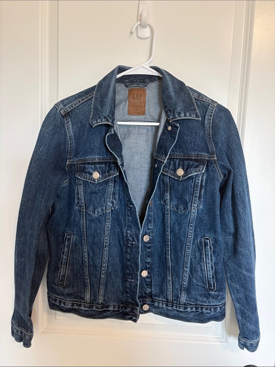 GAP Jackets & Blazers - GAP Dark Blue Denim Trucker Jacket